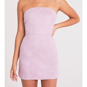 Purple suede pretty little thing bodycon dress